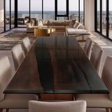 UTT Custom Darken Black Walnut Black River Epoxy Tabletop