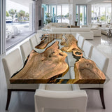 Olive Live Edge Clear Resin Epoxy Table UTT72