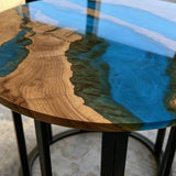 Olive Wood & Ocean Wave Epoxy Coffee Table URT57