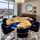 UTT Custom Poplar Resin Round Epoxy Table URT35