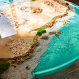 Custom Poplar Round Sea Beach Resin Epoxy Table in Charleston