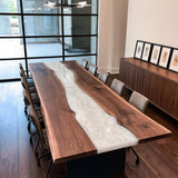UTT Black Walnut Pearlwhite Epoxy Conference Table - CCT16