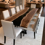 UTT Custom Solid Live Edge Walnut Resin Epoxy Table UTT106