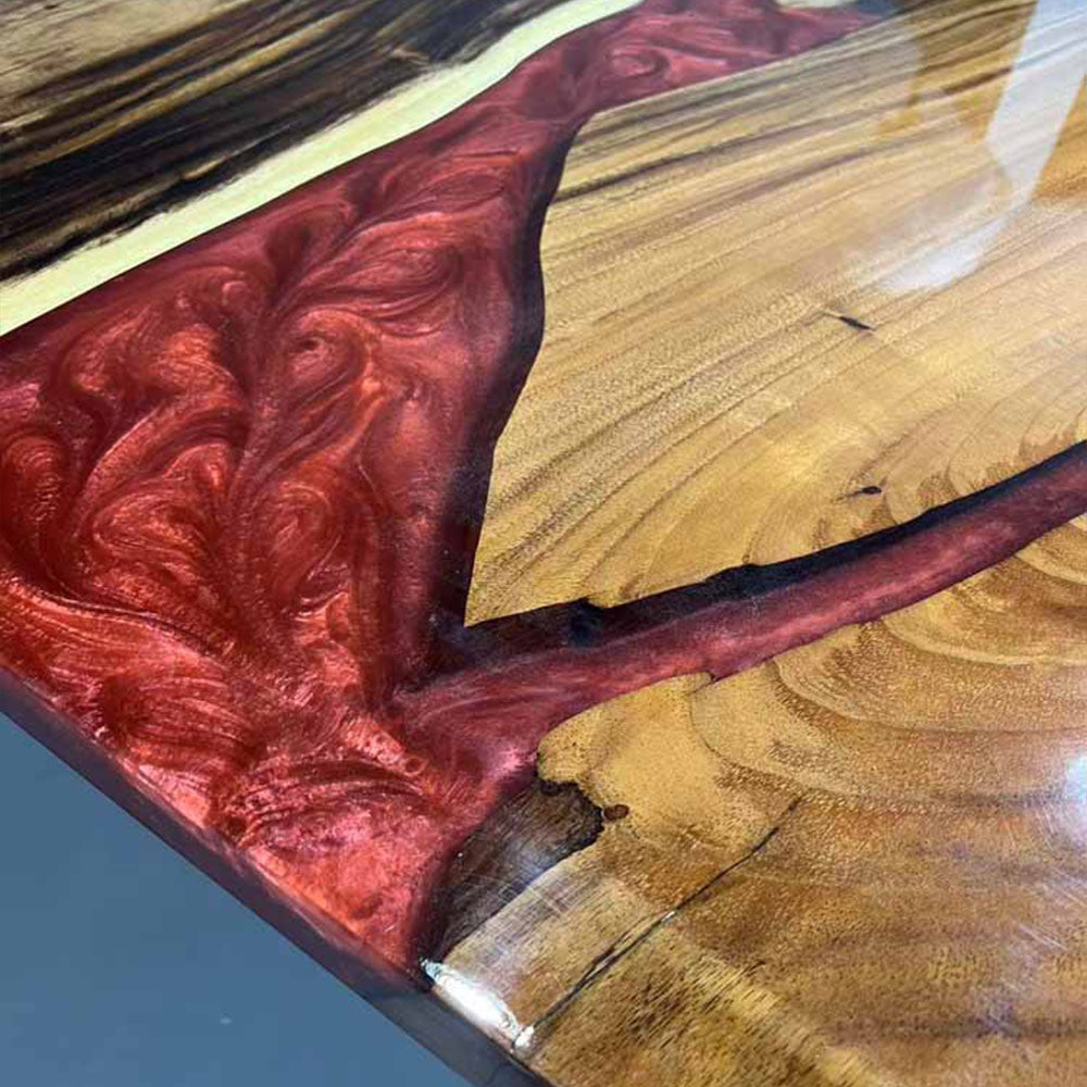 UTT Custom Wood Red River Epoxy Table UTT100