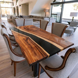 Walnut Black Resin Epoxy Tabletop UTT89