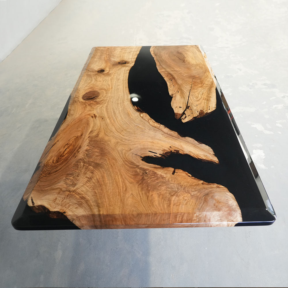 Walnut Black Resin Epoxy Table
