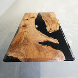 Walnut Black Resin Epoxy Table