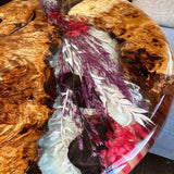 Golden Camphor Resin Round Epoxy Table in Scottsdale