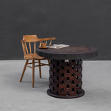 UTT Round Solid Walnut Wood Table 