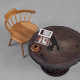 UTT Live Round Edge Walnut Epoxy Resin Coffee Table 