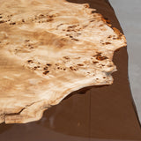 UTT Poplar Brown Clear Resin Table
