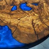 Olive Round Epoxy Table