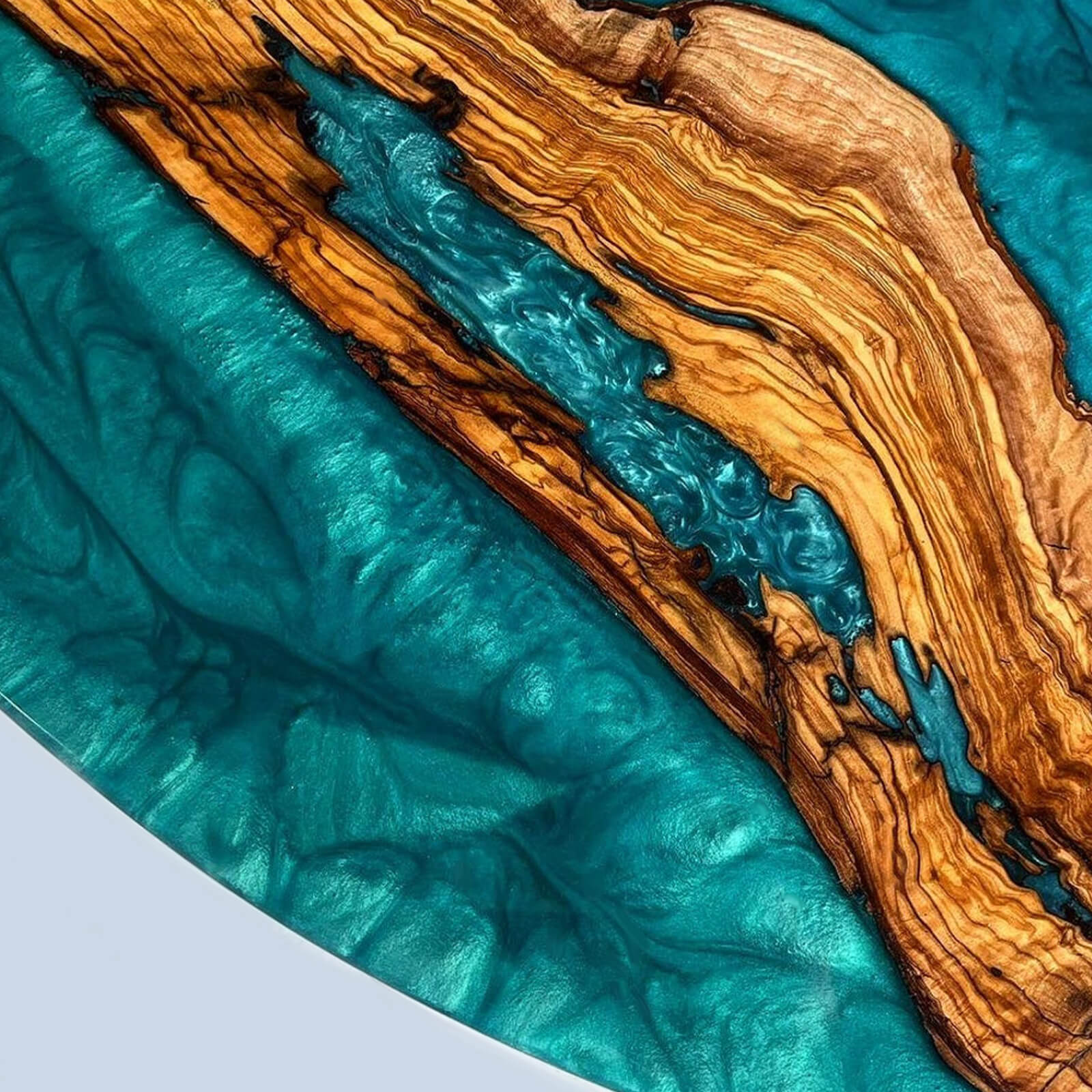 UTT Olive Round Epoxy Table  in Nashville