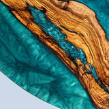 UTT Olive Round Epoxy Table  in Nashville