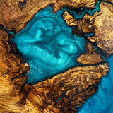 UTT River Resin Round Epoxy Table in Nashville