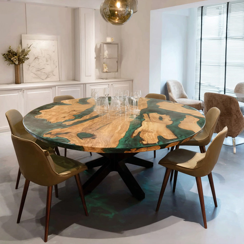 UTT Custom Round Epoxy Table 