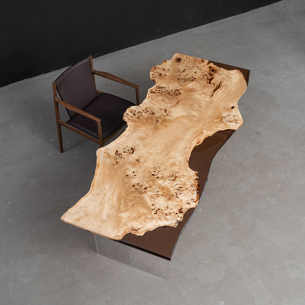 Poplar Resin Live Edge Table