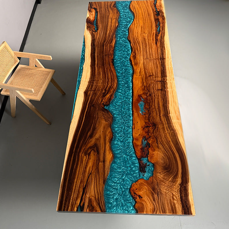 UTT Walnut River Resin Epoxy Table 98.42''Lx37''W