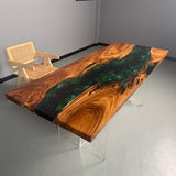 UTT Walnut River Resin Epoxy Table 78.74''Lx31.49''W