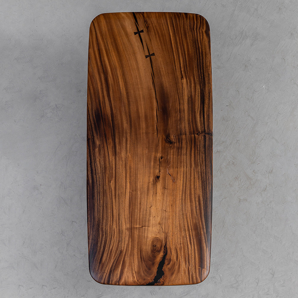 Walnut Rounded Corner Solid Wood Table