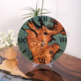 Usatabletops--Walnut-turquoise-Epoxy-Resin-Wall-Clock-1