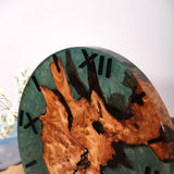Usatabletops--Walnut-turquoise-Epoxy-Resin-Wall-Clock-3