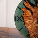 Usatabletops--Walnut-turquoise-Epoxy-Resin-Wall-Clock-4
