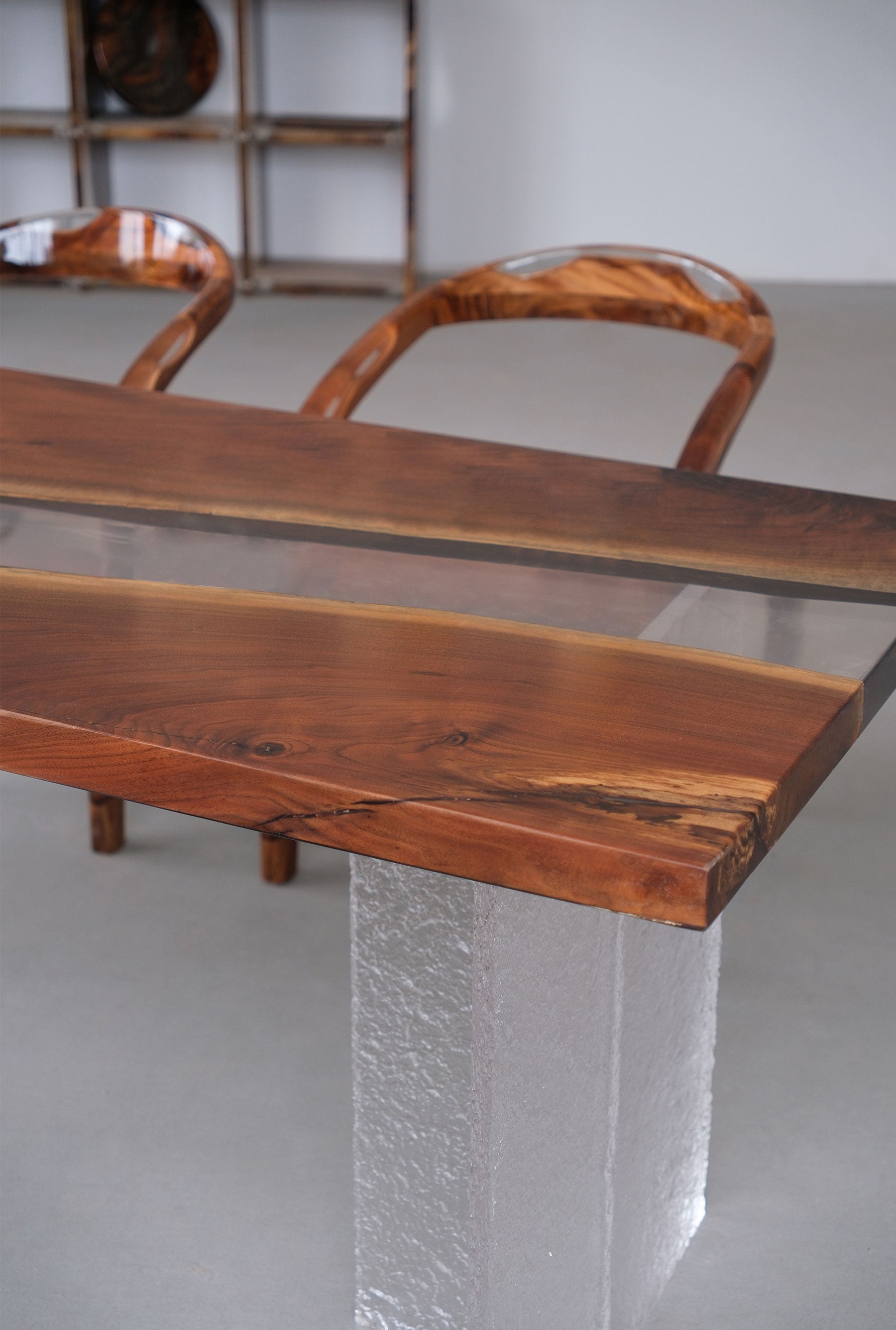 Usatabletops Black Walnut Clear Epoxy Table