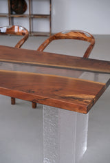 Usatabletops Black Walnut Clear Epoxy Table