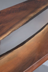 Usatabletops Black Walnut Clear Epoxy Table