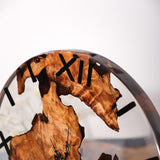Usatabletops-Black-Walnut-Clear-Transparent-Epoxy-Resin-Wall-Clock-3