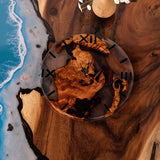 Usatabletops-Black-Walnut-Clear-Transparent-Epoxy-Resin-Wall-Clock-5