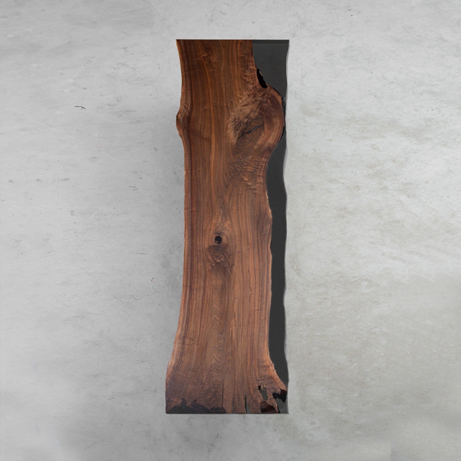 Usatabletops Black Walnut Epoxy Wood Table Live Edge 124.41"L 40.94"W-2