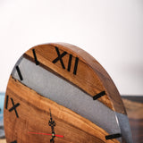 Usatabletops-Black-Walnut-Grey-Epoxy-Resin-Wall-Clock-3