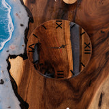 Usatabletops-Black-Walnut-Grey-Epoxy-Resin-Wall-Clock-5