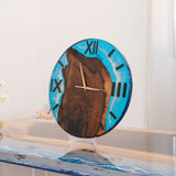 Usatabletops-Black-Walnut-Ocean-Wave-Epoxy-Resin-Wall-Clock-3