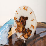 Usatabletops-Black-Walnut-White-Epoxy-Resin-Wall-Clock-4