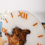 Usatabletops-Black-Walnut-White-Epoxy-Resin-Wall-Clock-5