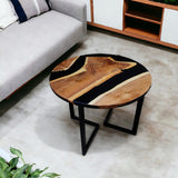 Usatabletops Custom Black Epoxy Round Table