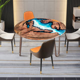 Usatabletops Custom Epoxy River Round Table 