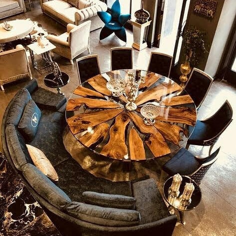Usatabletops Custom Epoxy Round Table 