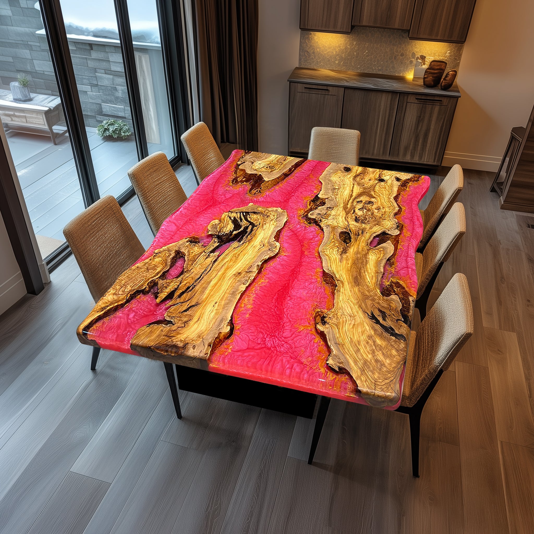 Usatabletops-Custom-Olive-Epoxy-Square-Dining-Table-UTTS2_2