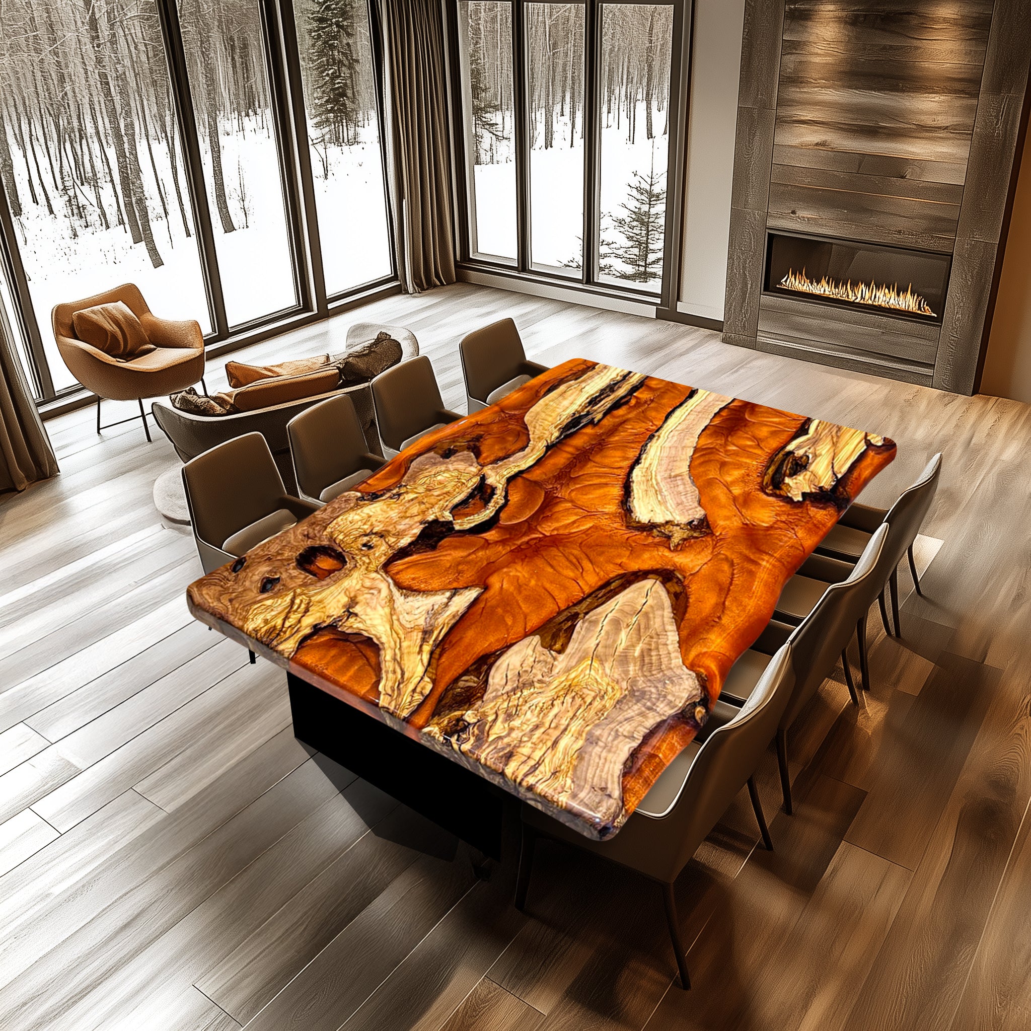 Usatabletops-Custom-OliveEpoxy-SquareDining-Table-Lava-Flame-UTTS3_13