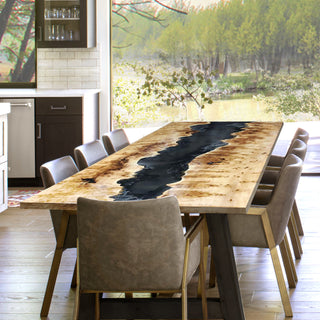 Usatabletops Custom Poplar Epoxy Dining Table UTT15