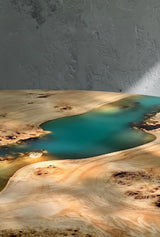 Usatabletops Custom Round Epoxy Coffee Table