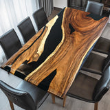 Custom Black Walnut Live Edge Dining Epoxy Table UTT37