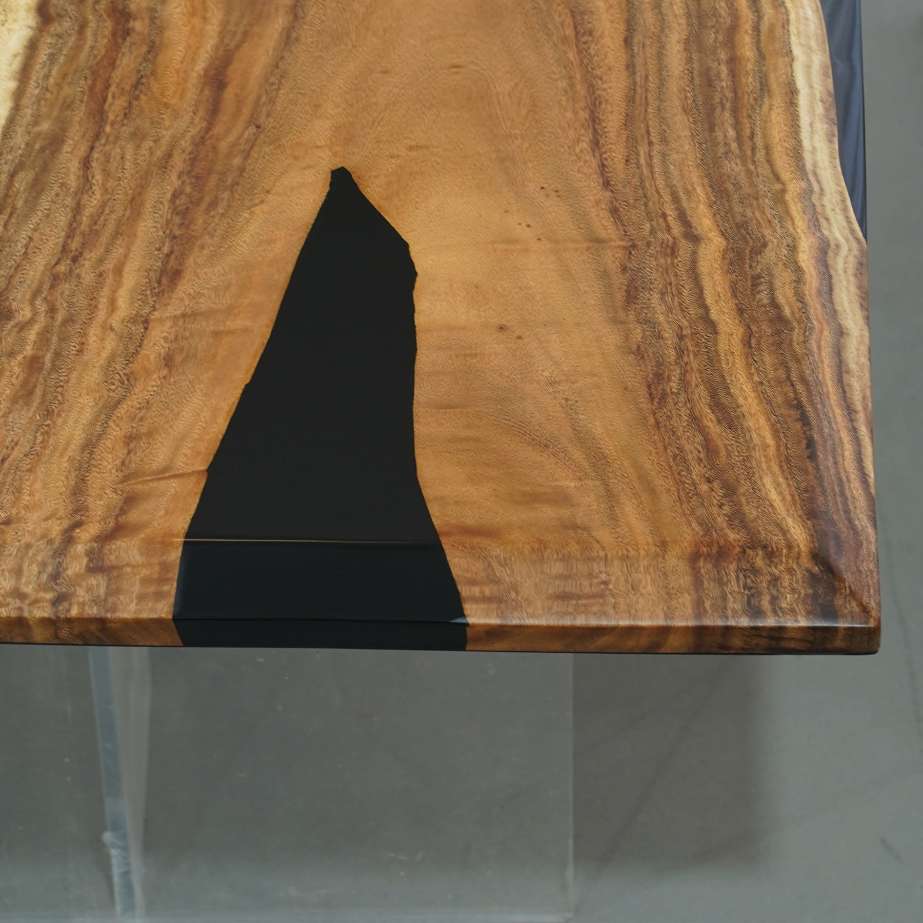 Custom Black Walnut Live Edge Dining Epoxy Table UTT37