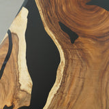 Custom Black Walnut Live Edge Dining Epoxy Table UTT37