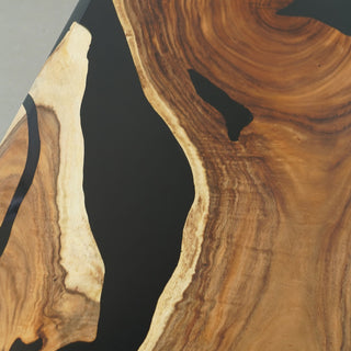 Custom Black Walnut Live Edge Dining Epoxy Table UTT37