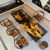 Black Epoxy Dining Tables Usatabletops